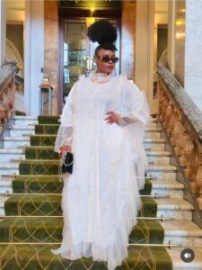 Afthonia White Abaya Maxi